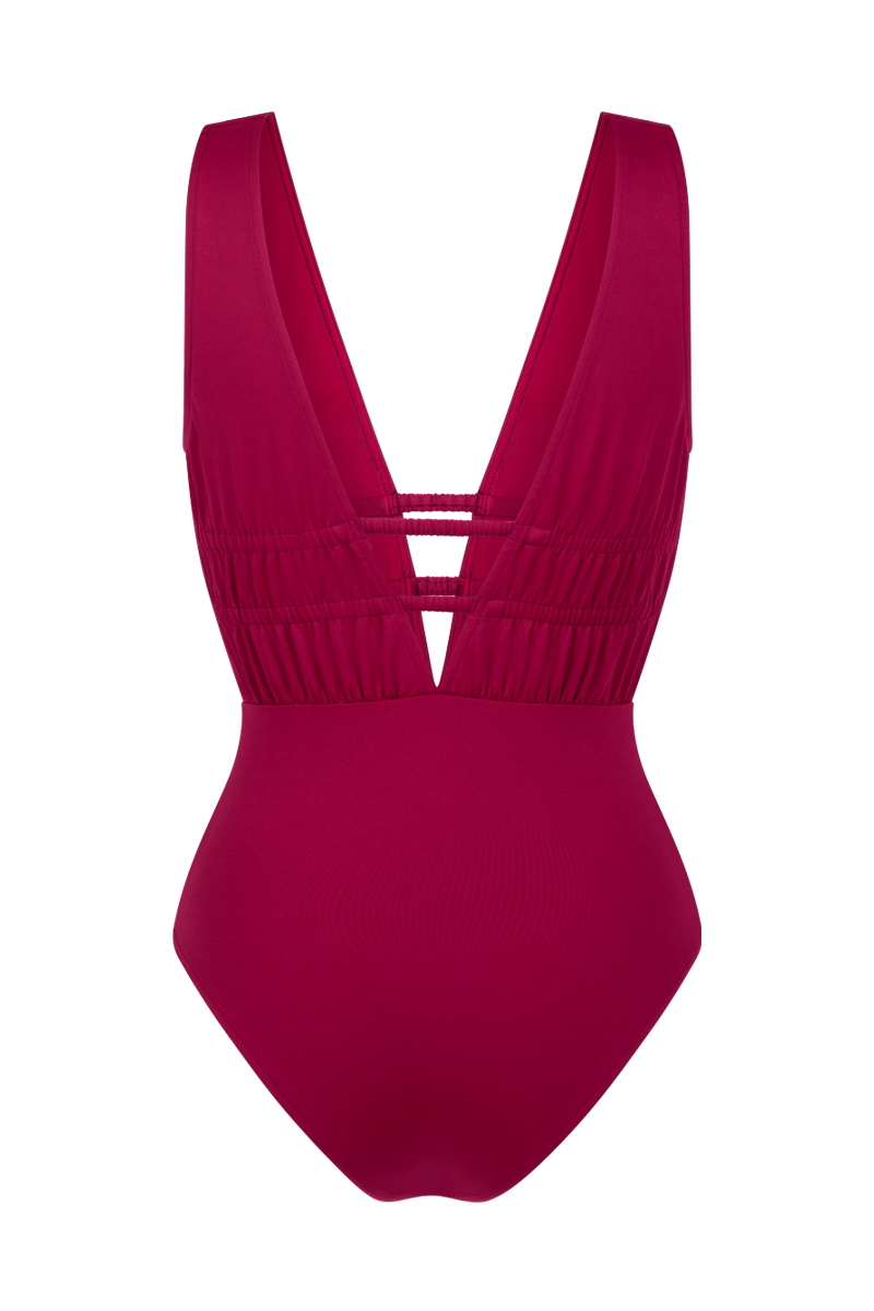 anja swimsuit maxi décolleté lie de vin anja paris