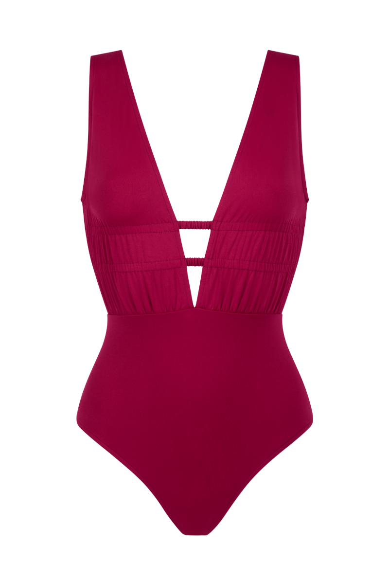 anja swimsuit maxi décolleté lie de vin anja paris