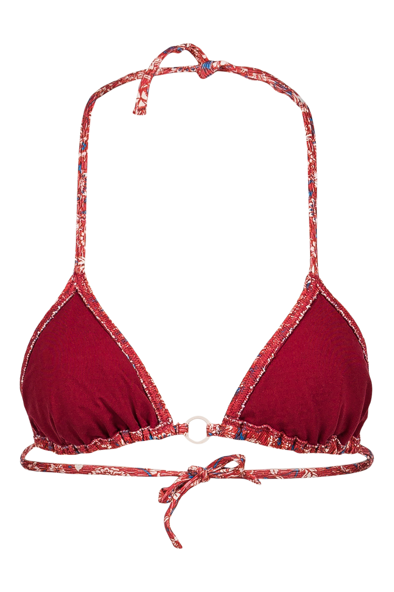 Le Doux - Liberty Bordeaux - Triangle bikini top