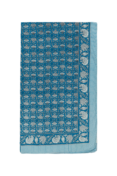 Le Paréo - Flowers Print - Grey Blue