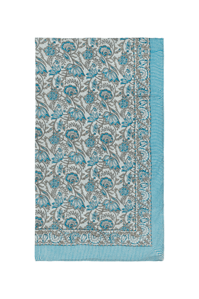 Le Paréo - Flower print - Turquoise