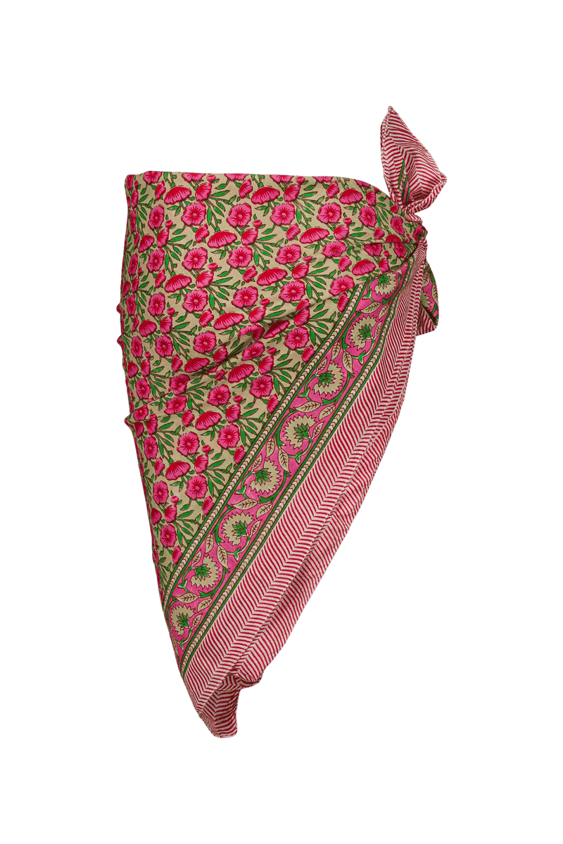 Le Paréo - Flower print - Fuchsia