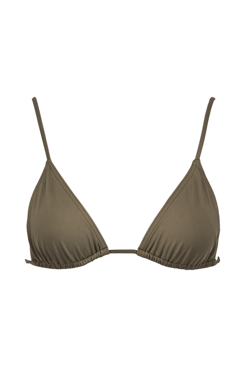 Le Pétillant - Khaki - Triangle bikini top