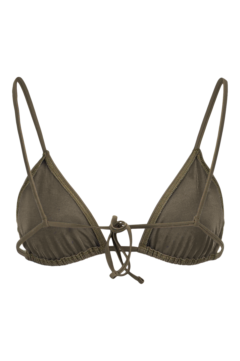 Le Pétillant - Khaki - Triangle bikini top