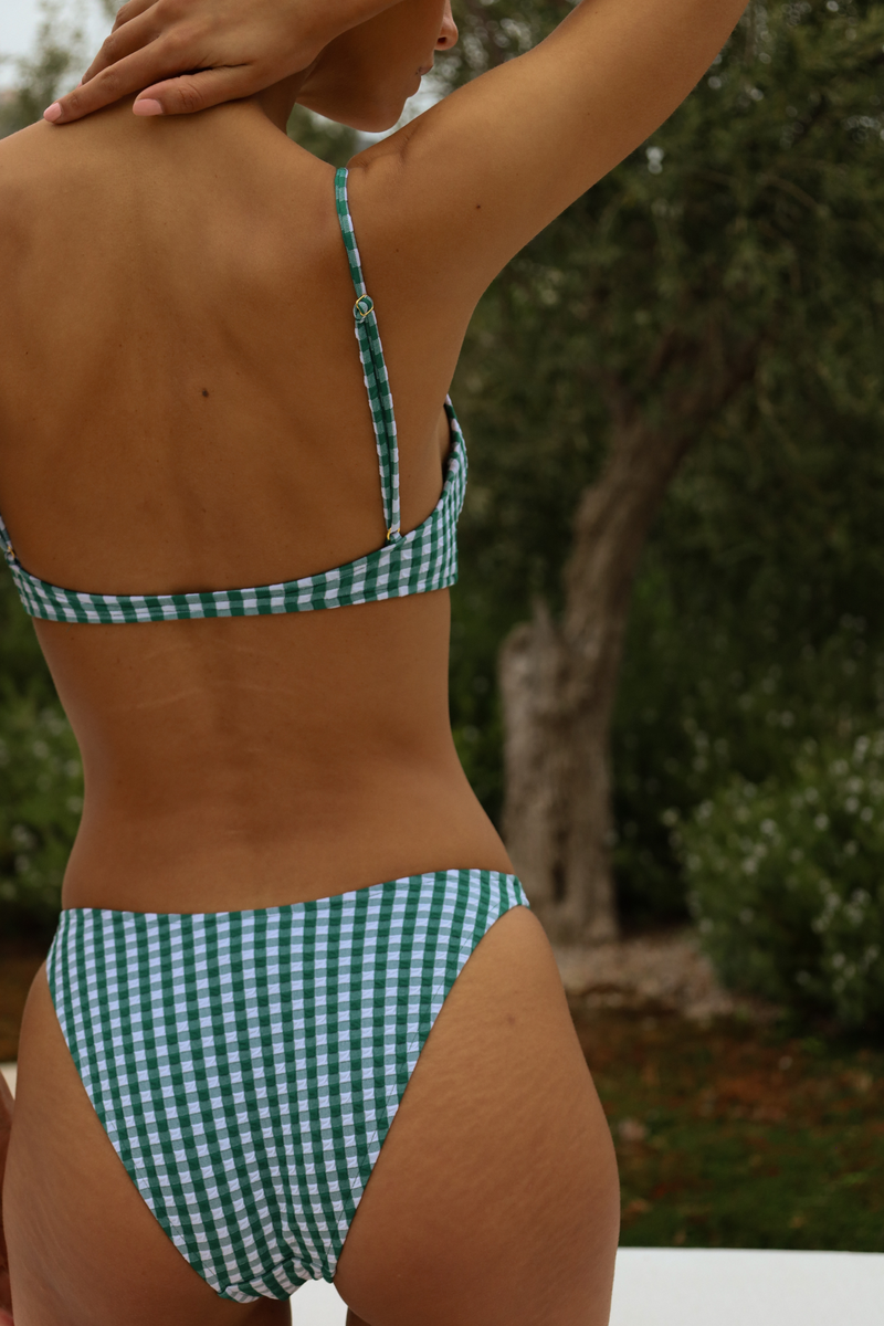 La Séduisante - Green Vichy - Tanga Panties