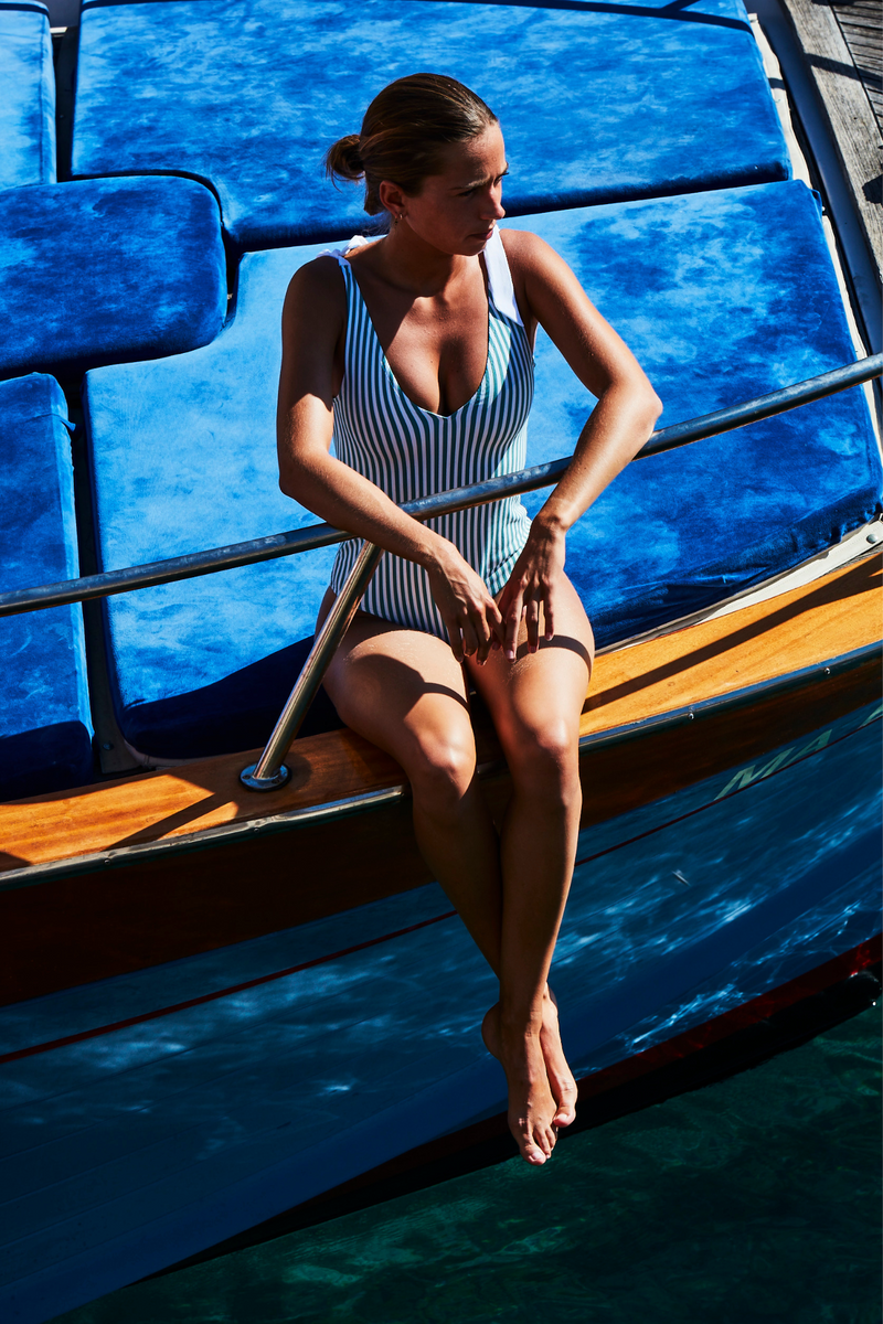 Vertigineux - Green Stripe - One-piece swimsuit