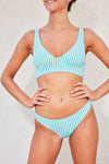 Le Radieux - Mint Stripe - low-rise bottom