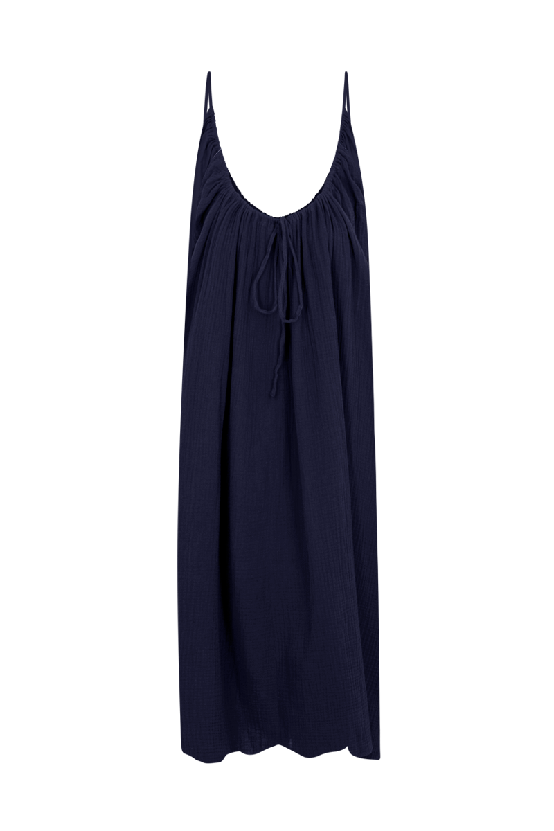 anja la robe dos nu navy derrière