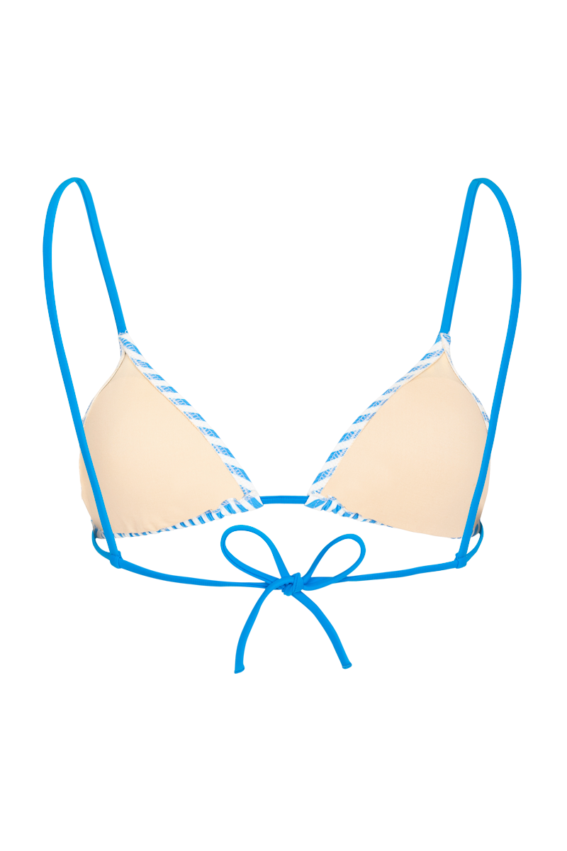 Le Radieux - Blue striped - Triangle bikini top