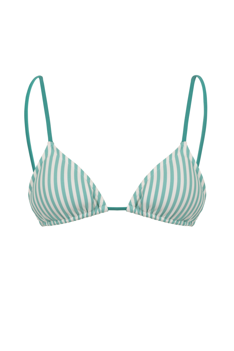 Le Radieux - Mint Stripe - Triangle bikini top
