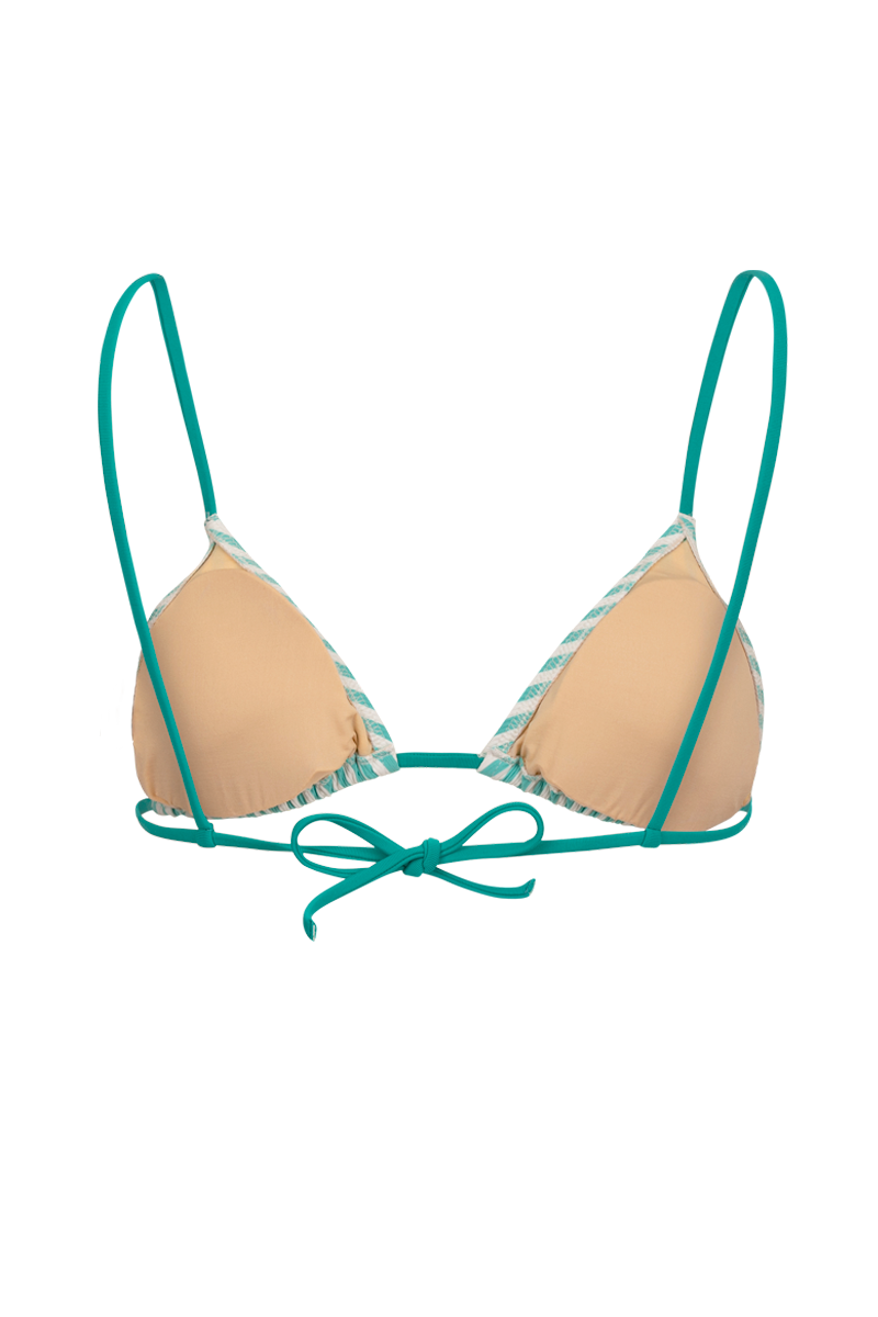 Le Radieux - Mint Stripe - Triangle bikini top