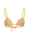 Le Radieux - Yellow striped - Triangle bikini top