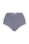La Magnétique - Vichy Marine - high-waisted bikini bottom