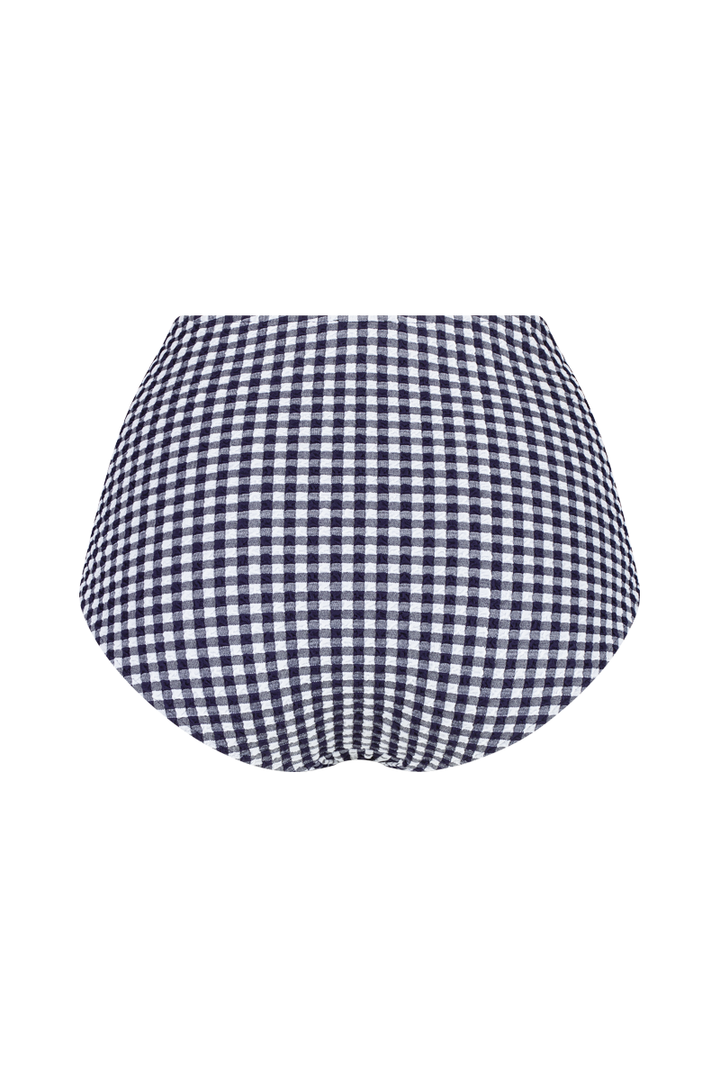 La Magnétique - Vichy Marine - high-waisted bikini bottom