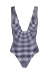 anja swimsuit one-piece le plongeant vichy  navy front