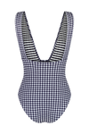 anja swimsuit one-piece le plongeant vichy  navy behind