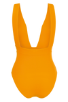 anja swimsuit a yellow le plongeant piece behind