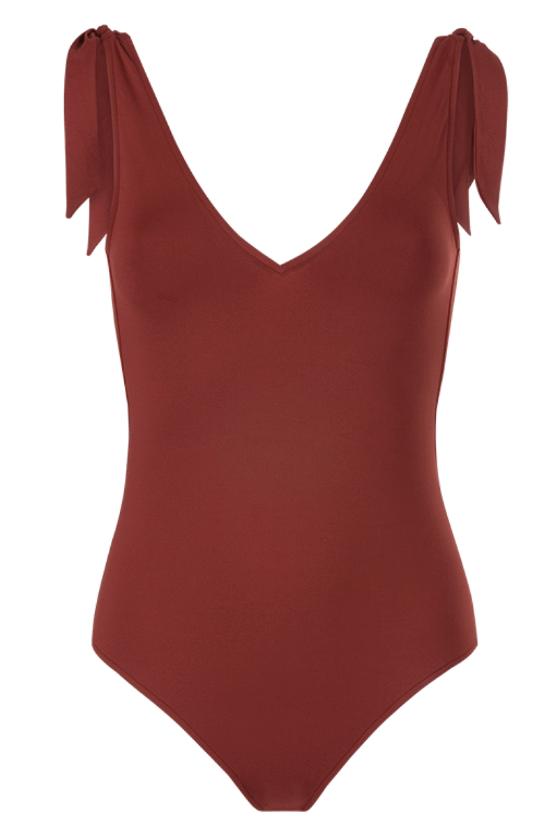 anja swimsuit one piece the vertiginous terracotta in front