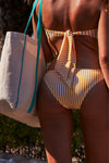 Le Radieux - Yellow striped - low-rise bottom