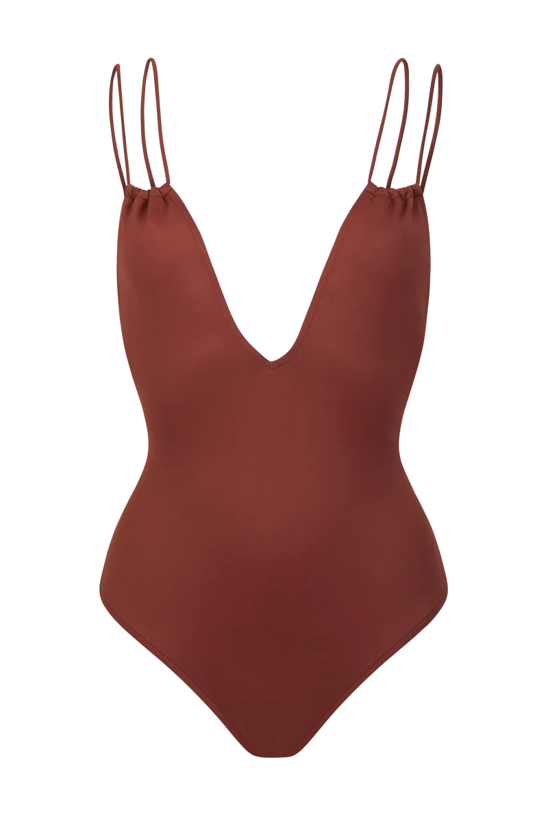  anja swimwear one-piece bathing suit le piccolo terracotta front