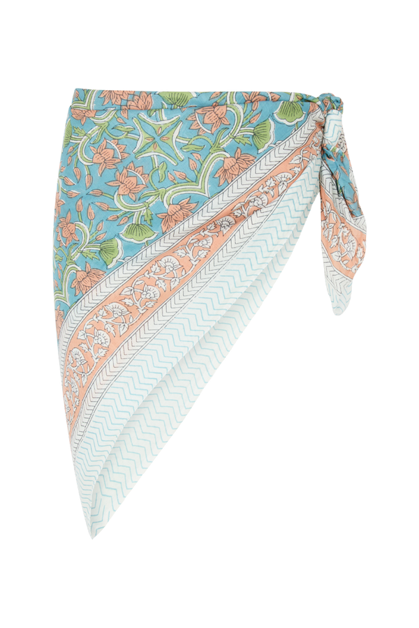 Le Paréo - Imprimé Végétal - Bleu