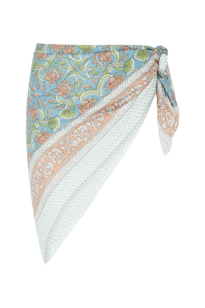 Le Paréo - Imprimé Végétal - Bleu