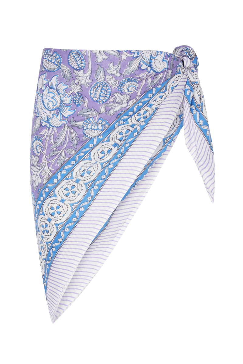 Le Paréo - Imprimé Bleu - Lilas