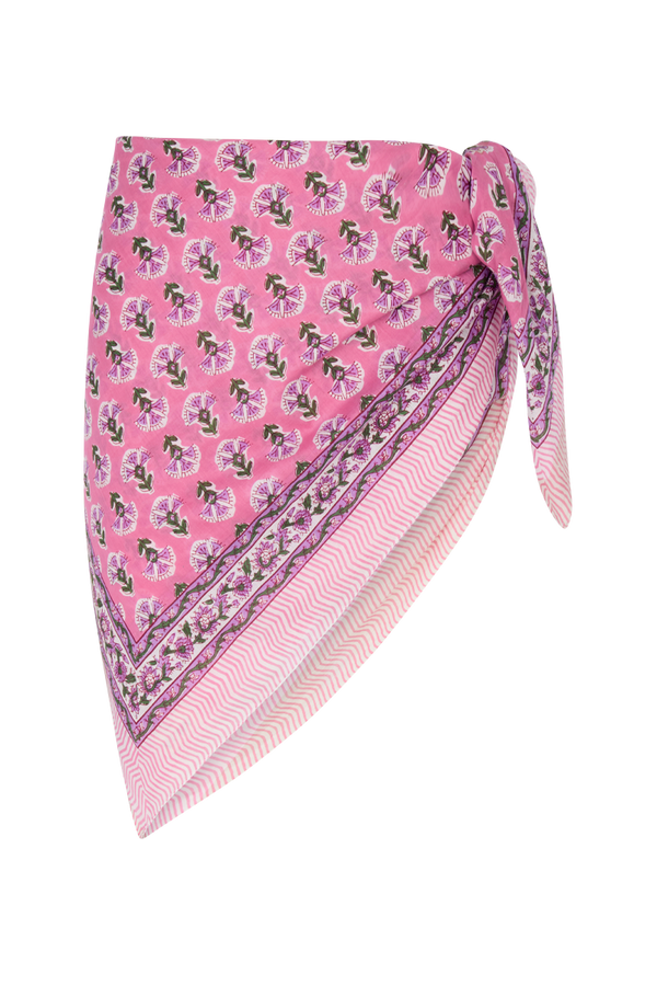 Le Paréo - Imprimé Violet - Rose