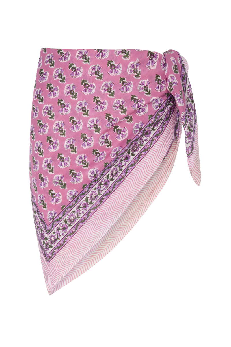 Le Paréo - Imprimé Violet - Rose