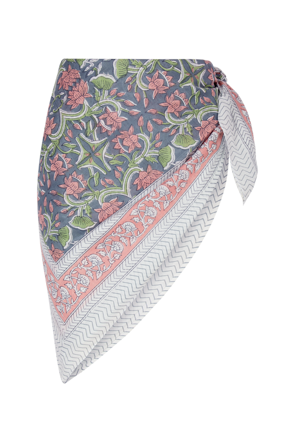 Le Paréo - Imprimé Végétal - Gris Anthracite