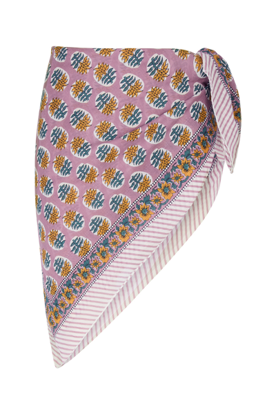 Le Paréo - Imprimé Jaune - Prune