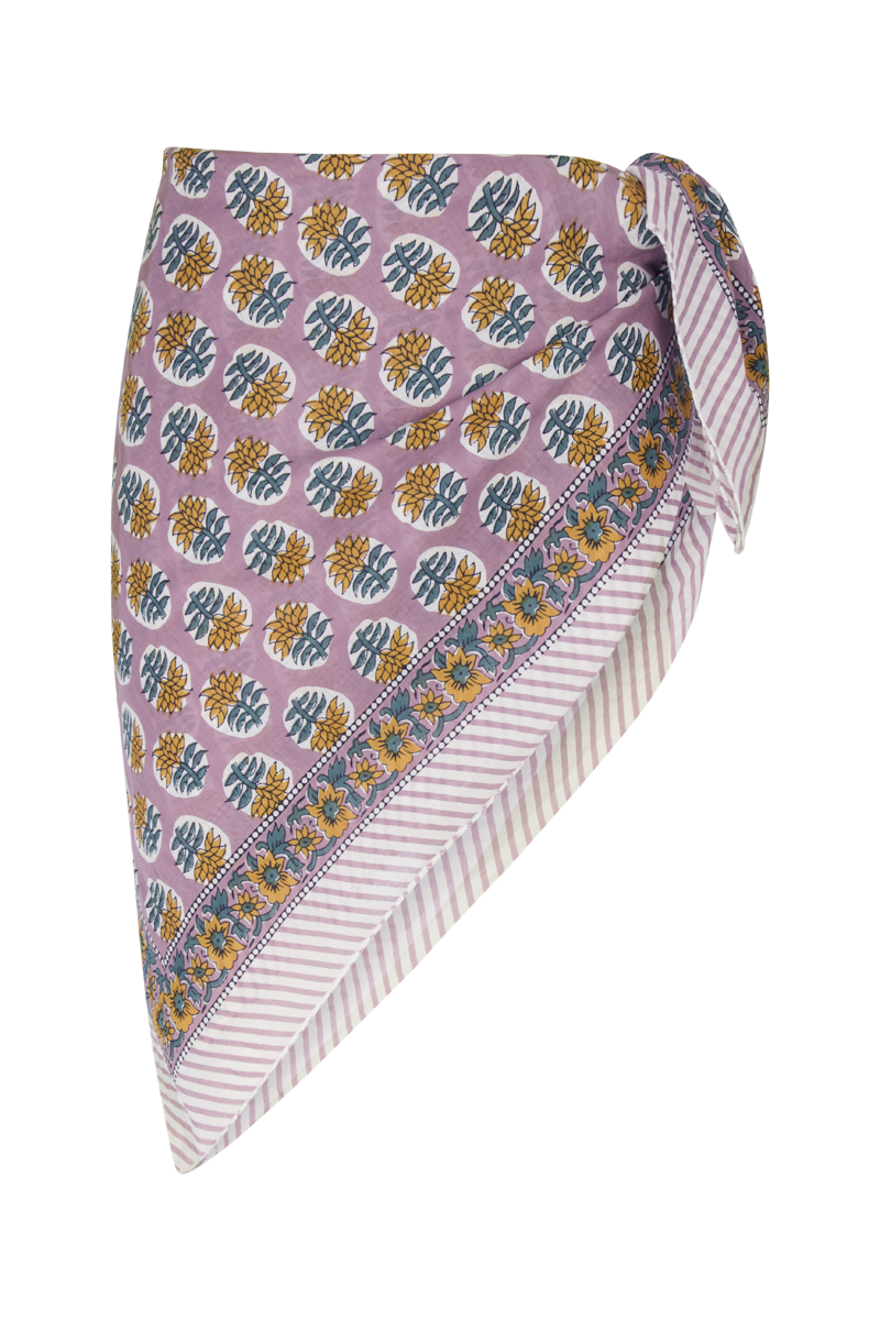 Le Paréo - Imprimé Jaune - Prune