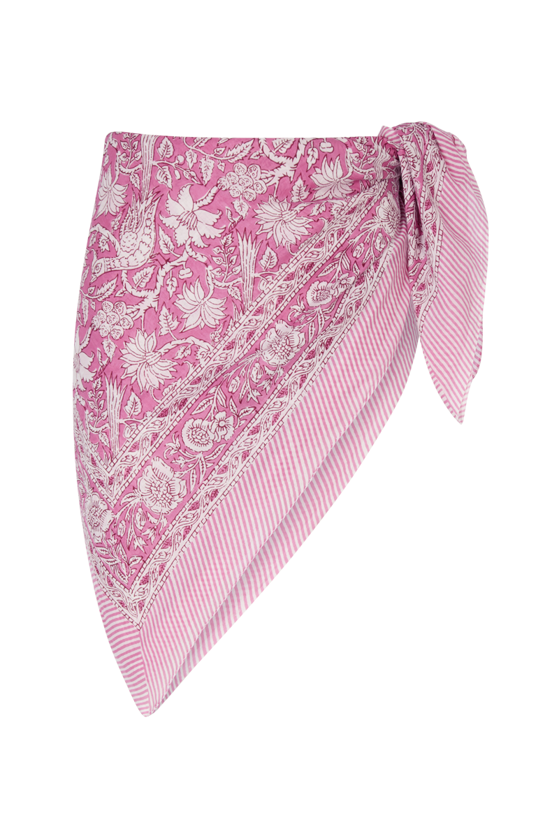 Le Paréo - Imprimé Blanc - Rose