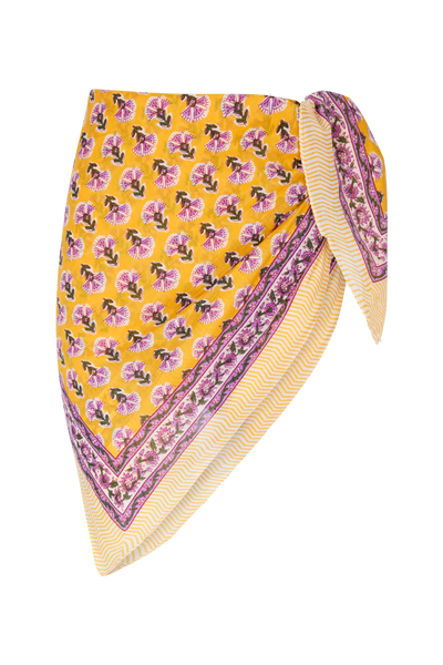 Le Paréo - Imprimé Violet - Jaune