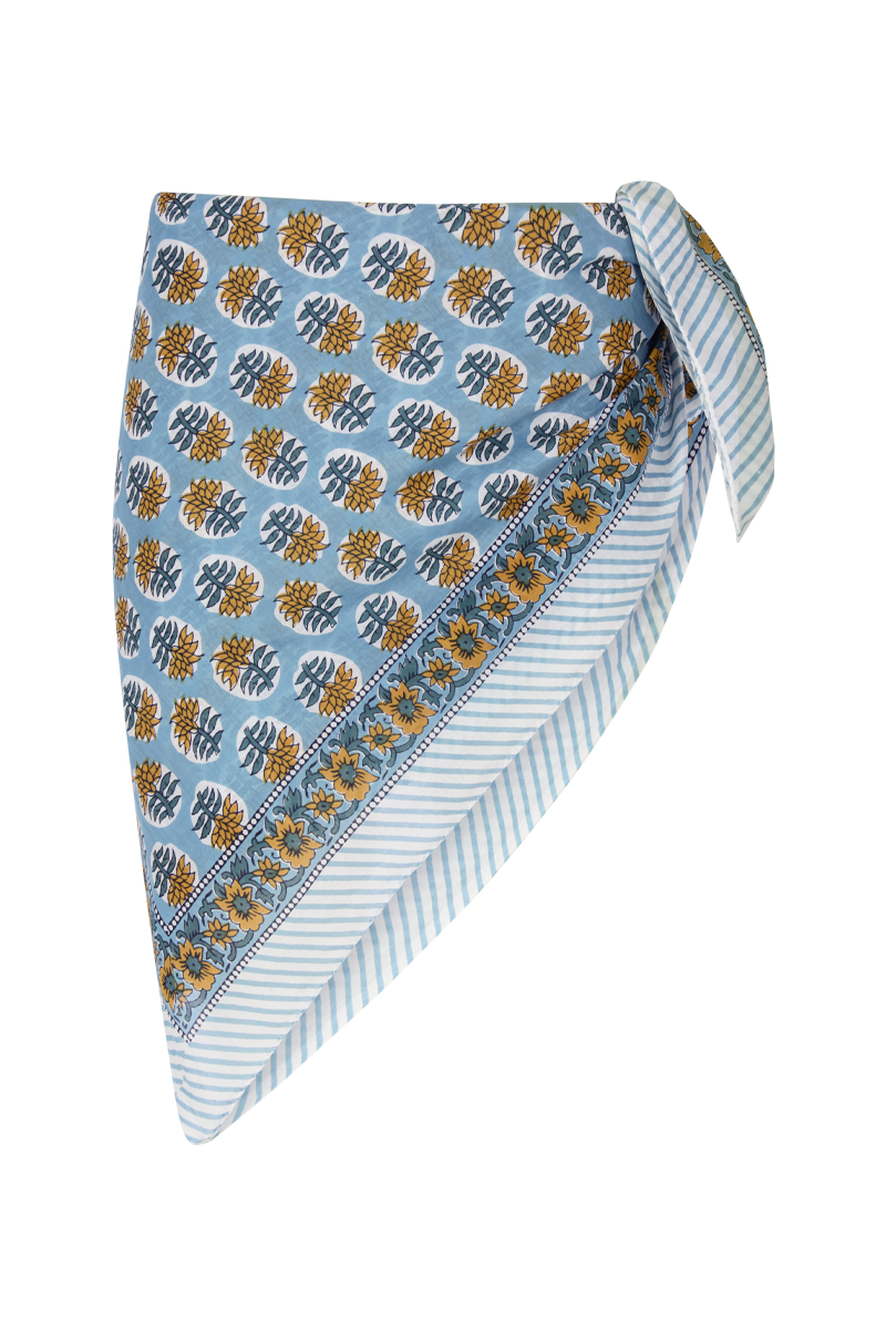 Le Paréo - Imprimé Jaune - Bleu