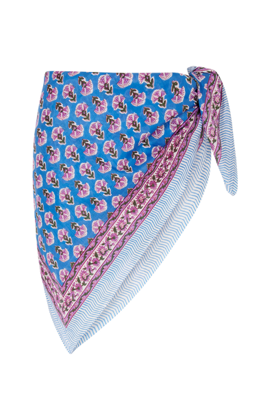 Le Paréo - Imprimé Bordeaux - Bleu