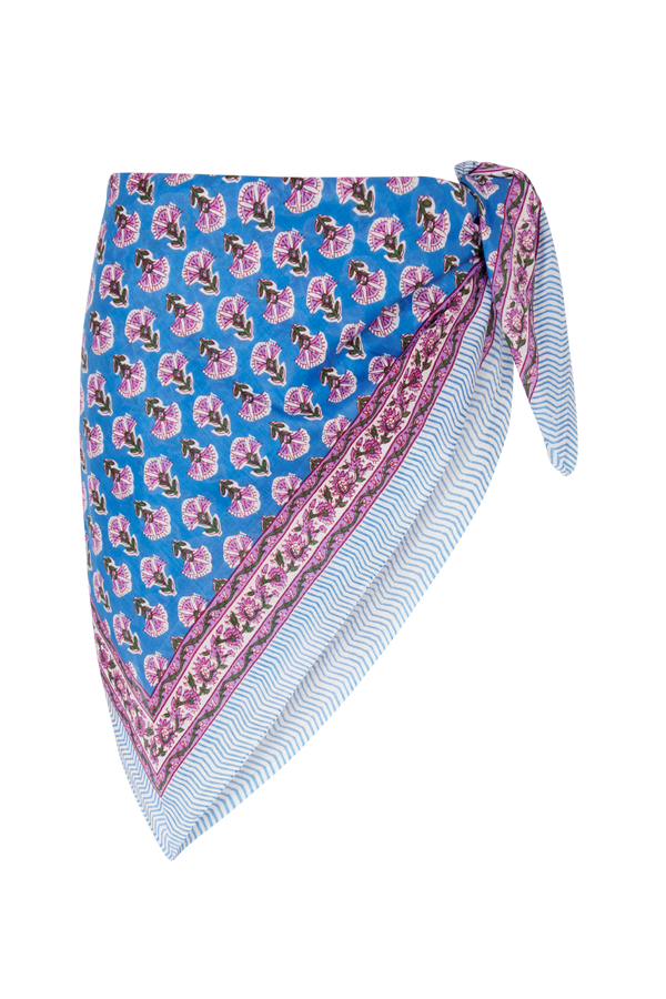 Le Paréo - Imprimé Bordeaux - Bleu