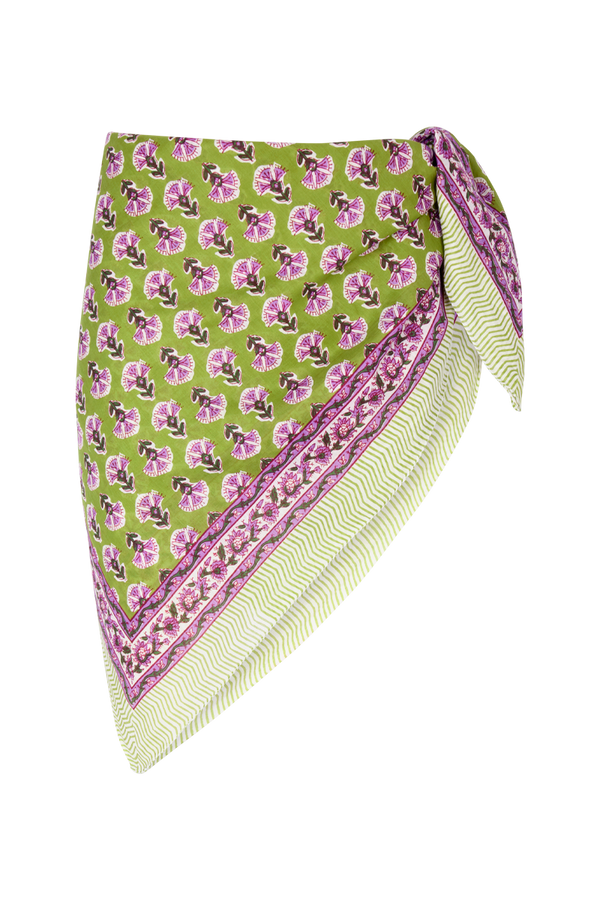 Le Paréo - Imprimé Fleurs - Vert