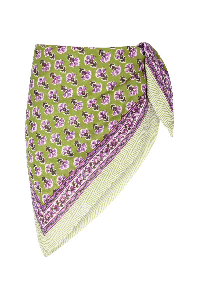 Le Paréo - Imprimé Fleurs - Vert