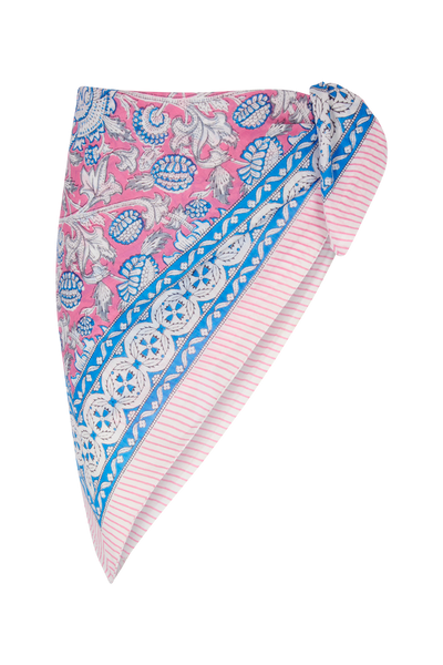 Le Paréo - Imprimé Bleu - Rose