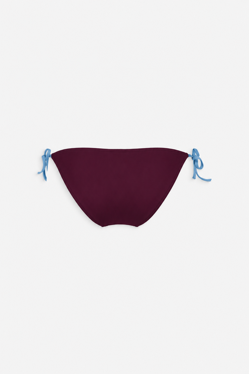 L'Idyllique - Aubergine et Bleu - Culotte Noeuds