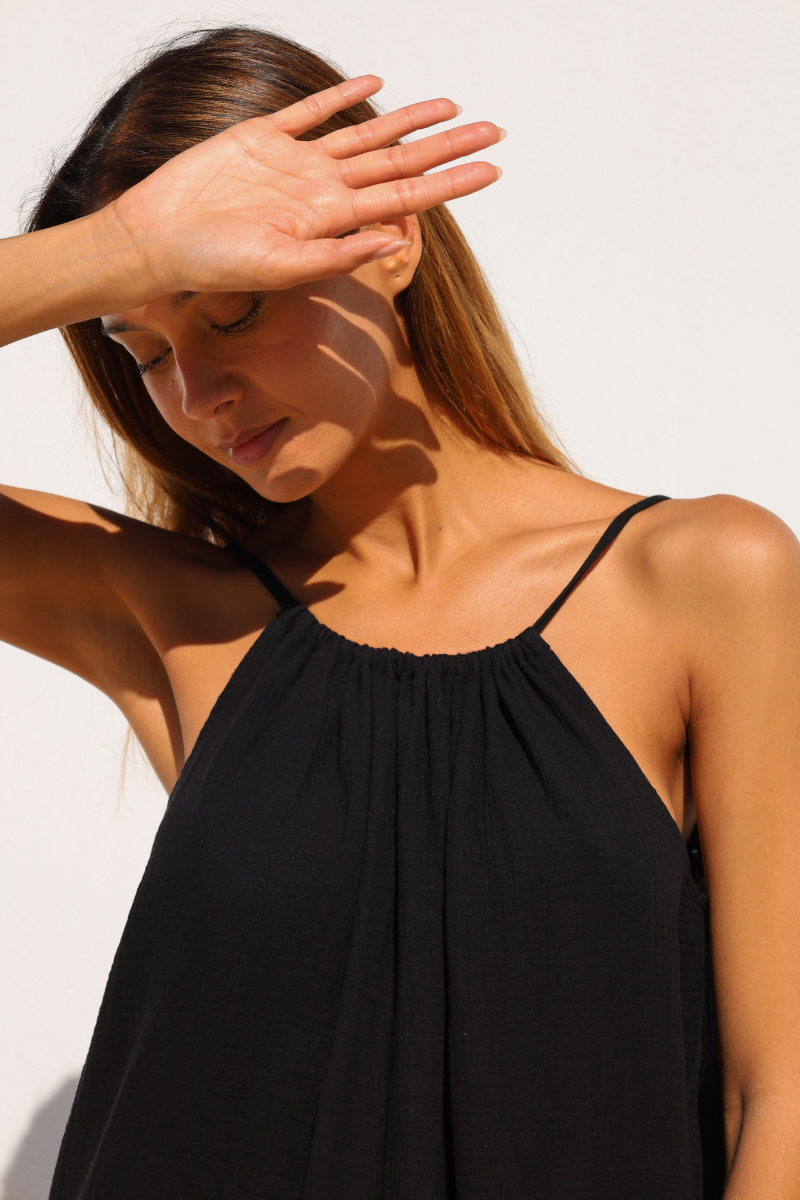 La Robe - Noir Gaze de Coton