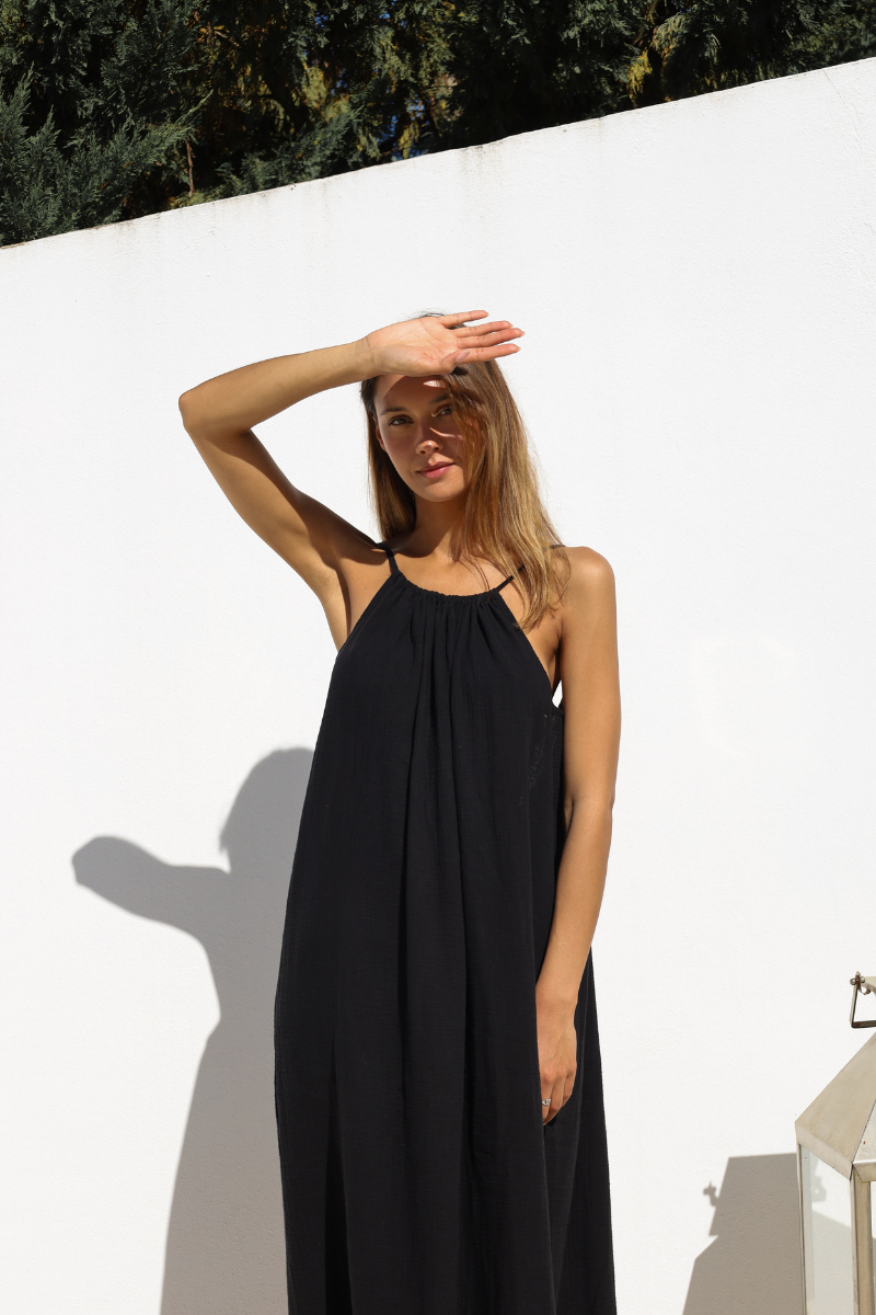 La Robe - Noir Gaze de Coton