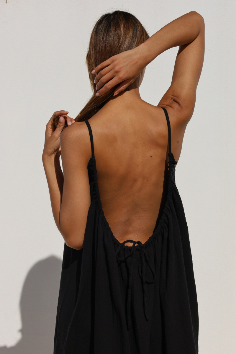 La Robe - Noir Gaze de Coton