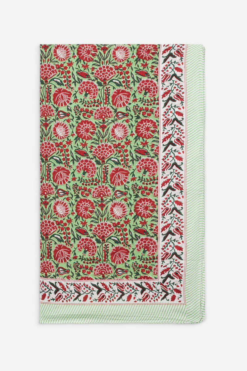 Le Paréo - Imprimé Paon Rouge - Vert