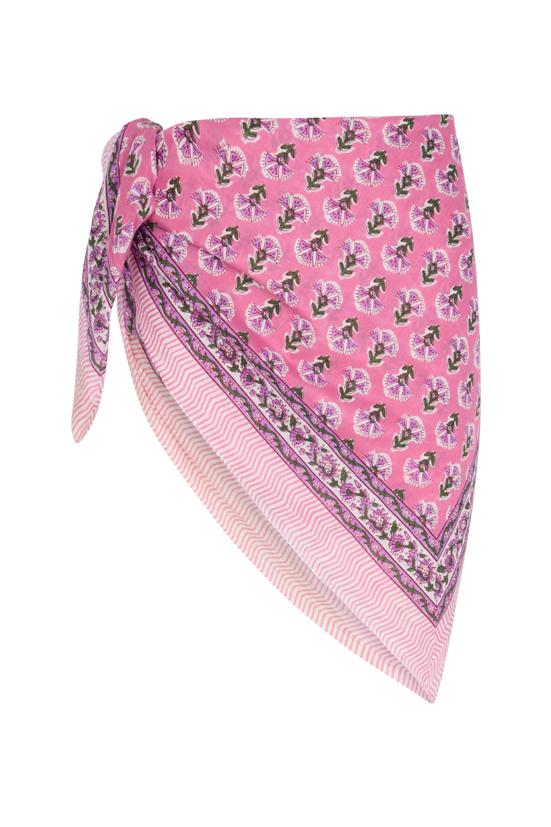 Le Paréo - Imprimé Violet - Rose