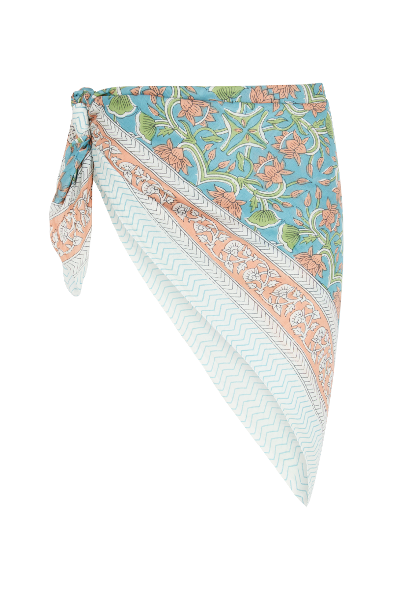 Le Paréo - Imprimé Végétal - Bleu