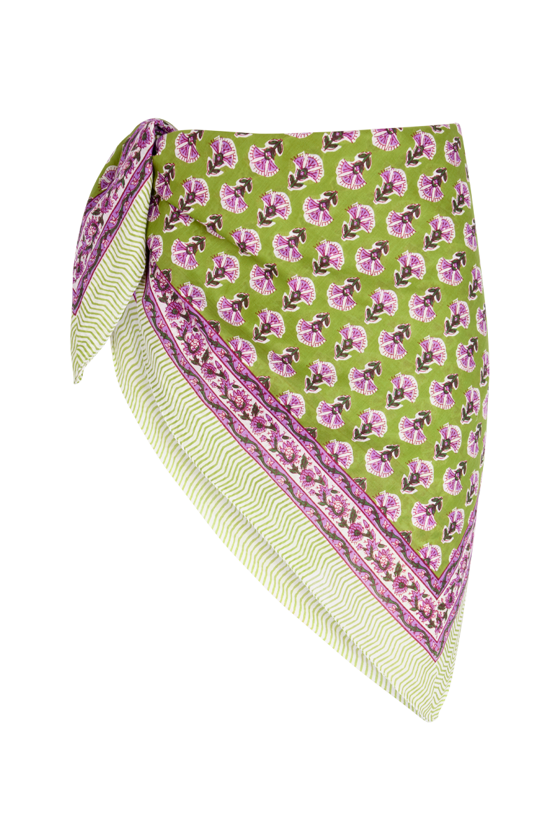 Le Paréo - Imprimé Fleurs - Vert