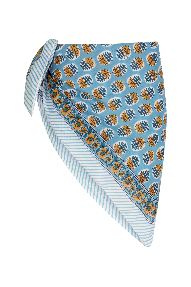 Le Paréo - Imprimé Jaune - Bleu