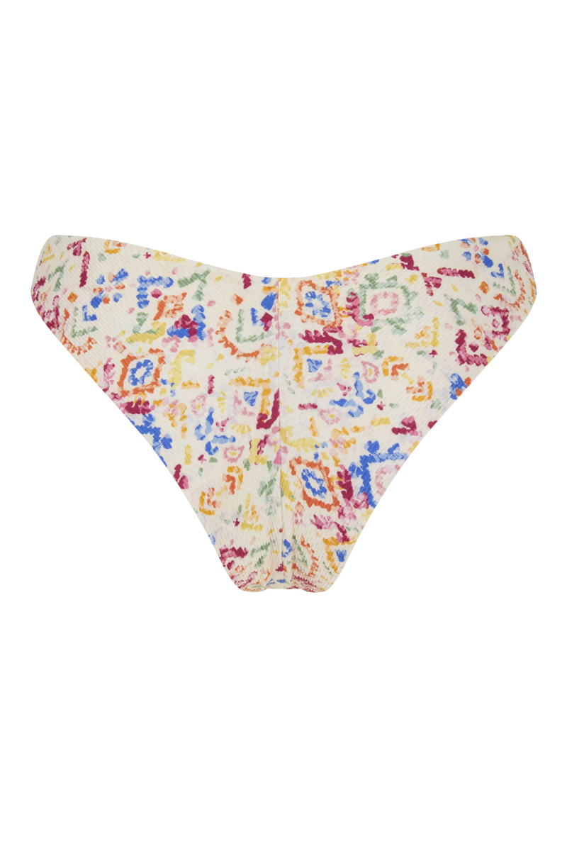 anja bas bikini culotte tanga le canon ikat multicolore derrière